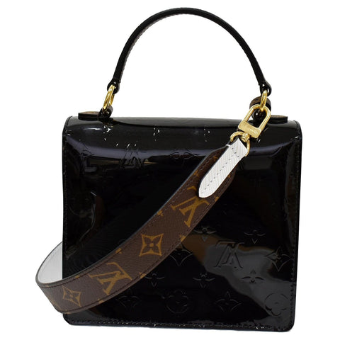 LOUIS VUITTON Spring Street Vernis Leather Crossbody Bag Black