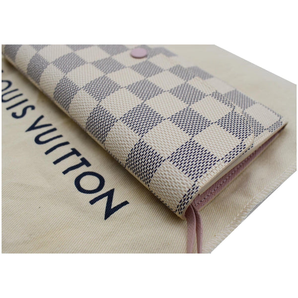 LOUIS VUITTON Emilie Damier Azur Wallet White
