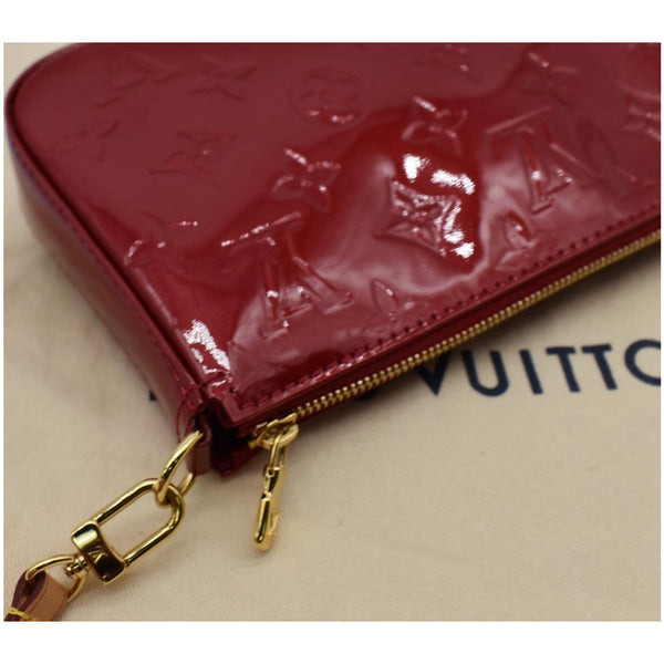 LOUIS VUITTON Pochette Accessoires NM Monogram Vernis Pouch Bag Red