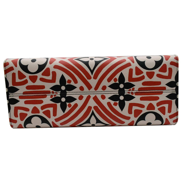 LOUIS VUITTON Onthego GM Crafty Monogram Giant Canvas Shoulder Bag Red