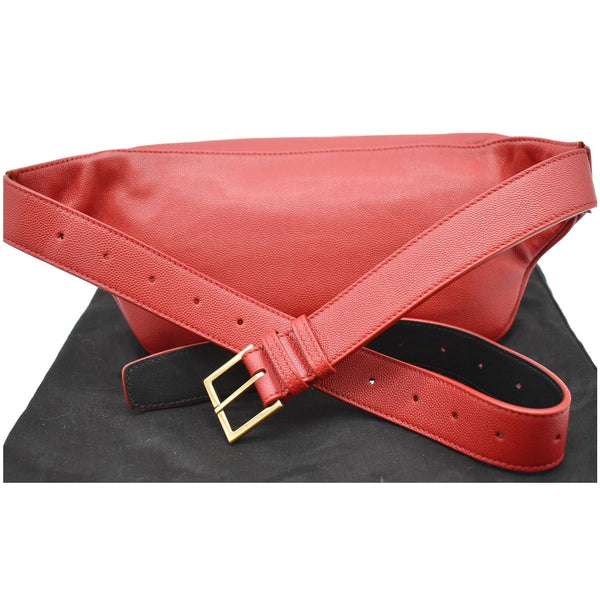 Yves Saint Laurent Classic Monogram Leather Belt Bag - Red