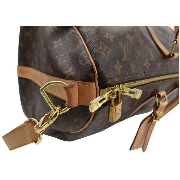 LOUIS VUITTON Keepall 50 Bandouliere Monogram Canvas Travel Bag Brown