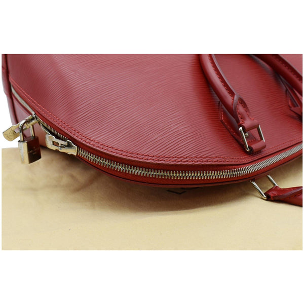 LOUIS VUITTON Alma GM Epi Leather Satchel Bag Red