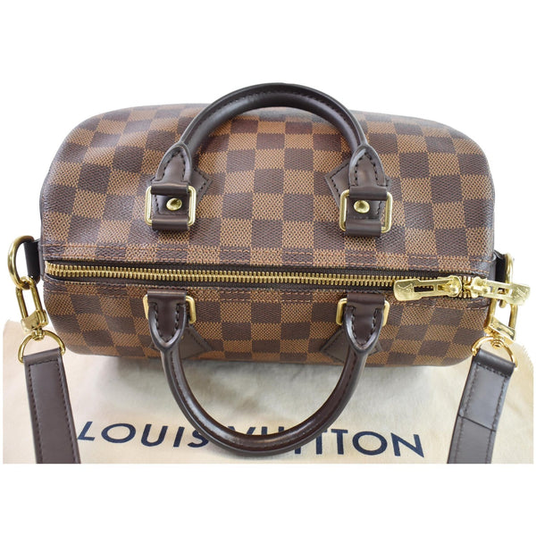 Louis Vuitton Speedy 25 Bandouliere Damier Ebene Bag - leather handle
