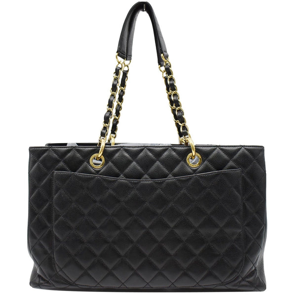 Chanel XL Grand Quilted Caviar Leather Shopping Tote Bag