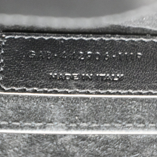 YVES SAINT LAURENT Monogram Sunset Medium Leather Shoulder Bag Black