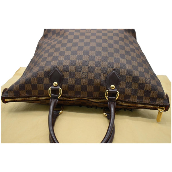 LOUIS VUITTON Saleya MM Damier Ebene Tote Bag Brown