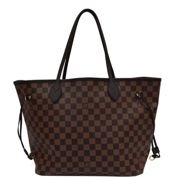 LOUIS VUITTON Neverfull MM Damier Ebene Brown Tote Bag Brown