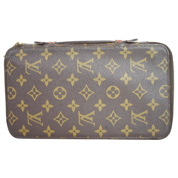 LOUIS VUITTON Monogram Escovedo Travel Case Long Wallet Brown