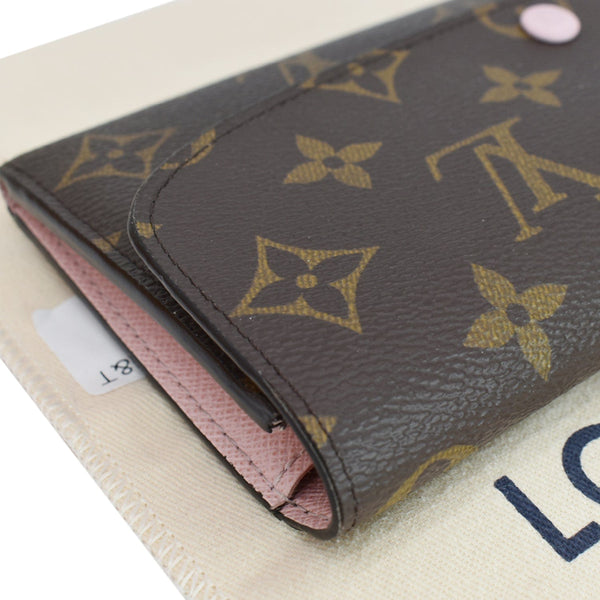LOUIS VUITTON Emilie Monogram Canvas Wallet Rose Ballerine