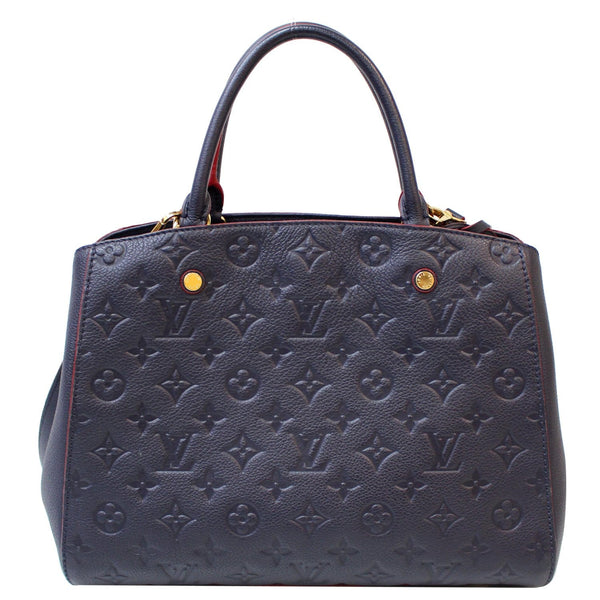 Louis Vuitton Montaigne MM Monogram Empreinte Bag Blue
