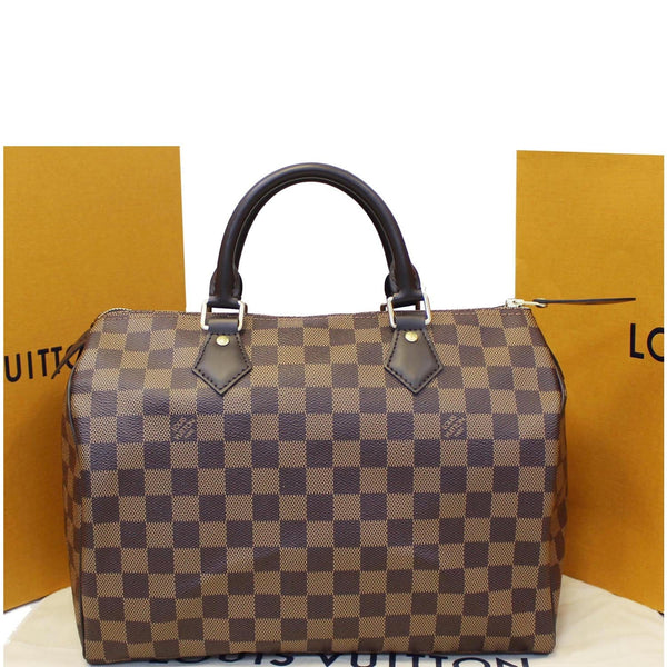 LOUIS VUITTON Speedy 30 Damier Ebene Satchel Bag Brown-US