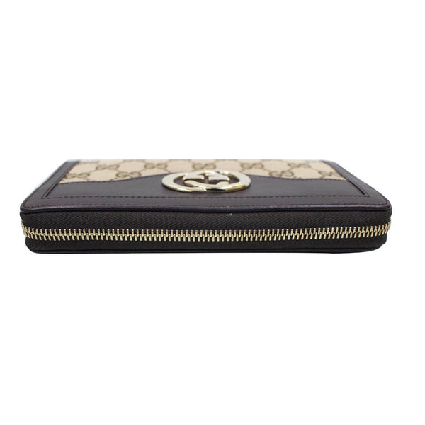 GUCCI GG Sukey Zippy Wallet 308012 Beige/Brown