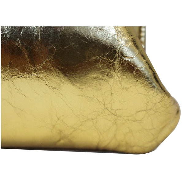 CHANEL Tweed We Need Metallic Lambskin Leather Clutch Gold-US