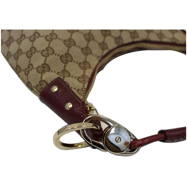 GUCCI GG Canvas Classic Ring Tote Shoulder Bag Beige-US