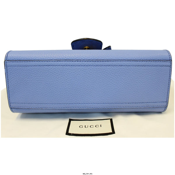 GUCCI GG Marmont Leather Top Handle Shoulder Bag Blue 442622-US