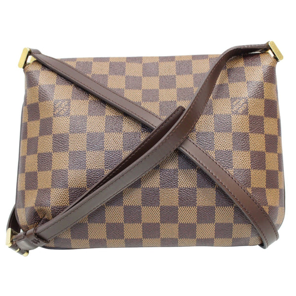 LOUIS VUITTON Musette Tango Long Strap Damier Ebene Crossbody Bag Brown