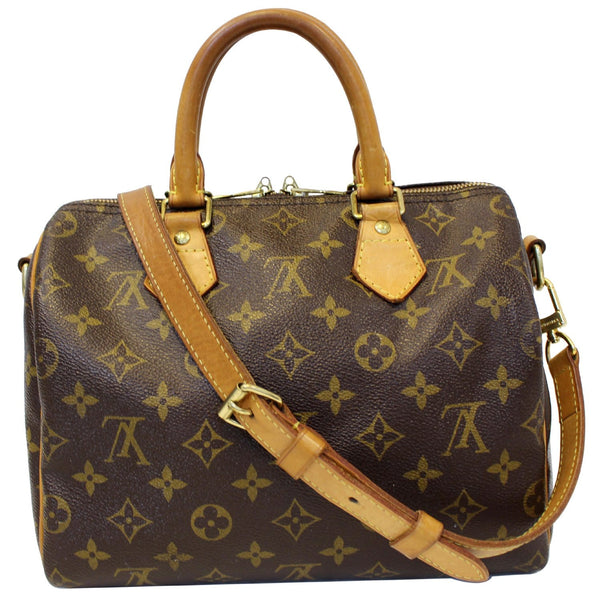 LOUIS VUITTON Speedy 25 Bandouliere Monogram Canvas Shoulder Bag Brown-US