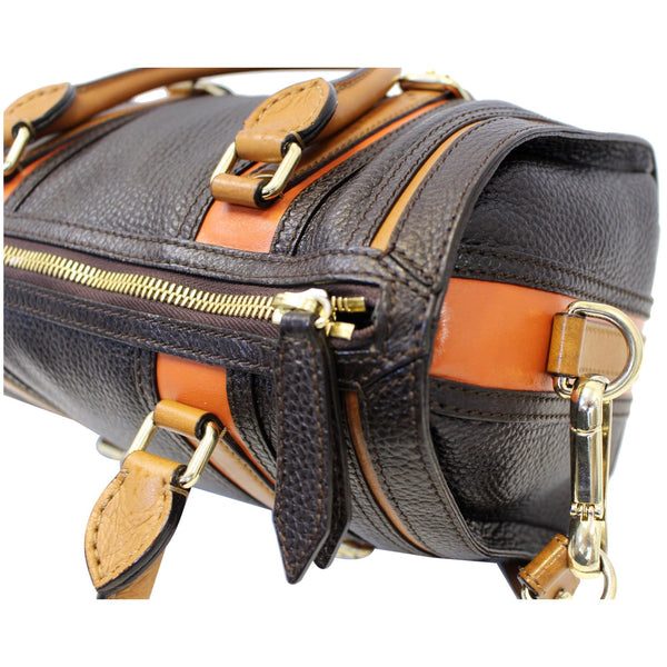 Burberry Alchester Bowling Leather Satchel Shoulder Bag Black-US