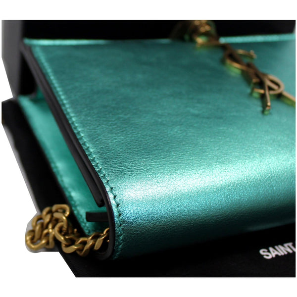 YVES SAINT LAURENT Small Kate Tassel Leather Crossbody Bag Teal