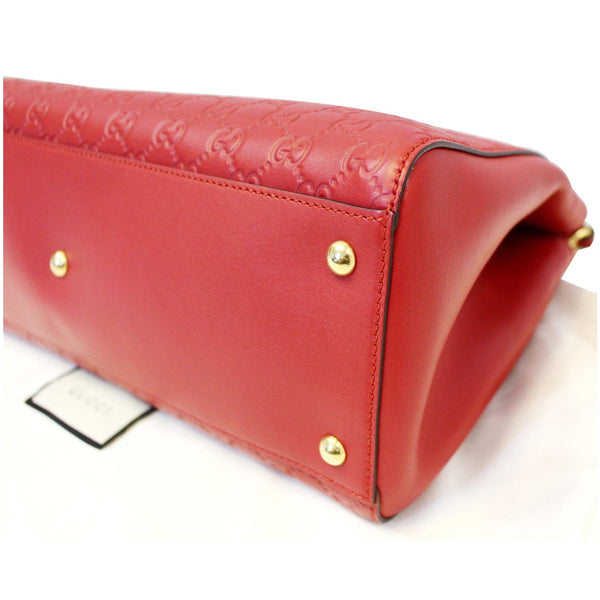 GUCCI Guccissima Leather Soft Signature Shoulder Bag Red-US