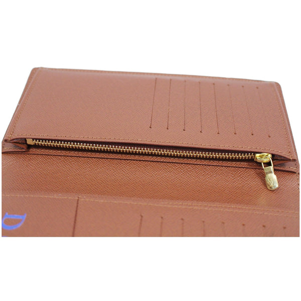 LV Brazza Wallet Monogram Canvas Brown interior