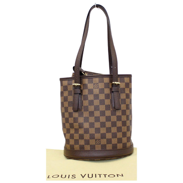 LOUIS VUITTON Marais Bucket Damier Ebene Shoulder Bag Brown