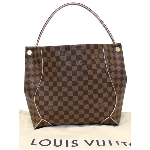 LOUIS VUITTON Caissa Damier Ebene Hobo Bag Rose Ballerine-US