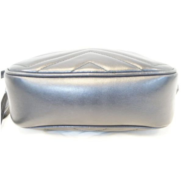 GUCCI GG Marmont Matelasse Mini Leather Crossbody Bag Black 448065