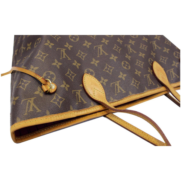 LOUIS VUITTON Neverfull MM Monogram Canvas Tote Shoulder Bag Brown