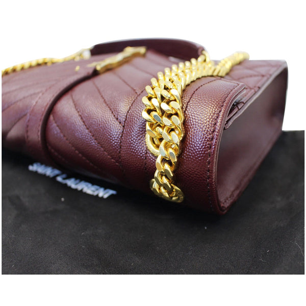 YVES Saint Laurent Envelope Medium Chain Shoulder Bag Burgundy-US