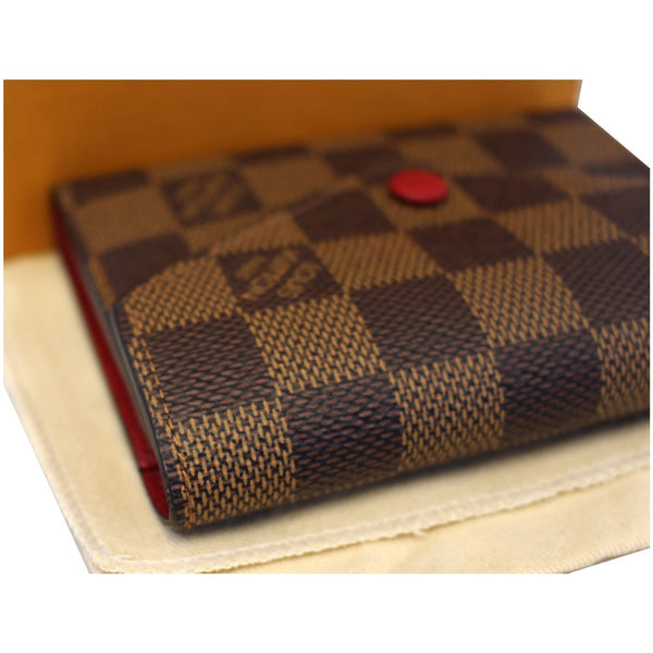 LOUIS VUITTON Victorine Damier Ebene Wallet Red-US
