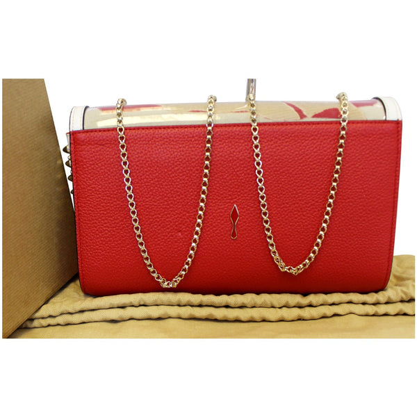 Christian Louboutin Paloma Kraft Loubi Clutch Crossbody Bag-US