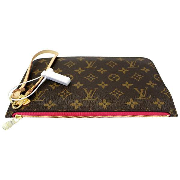 LOUIS VUITTON Pochette Wristlet Pouch Neverfull MM Monogram Pivoine