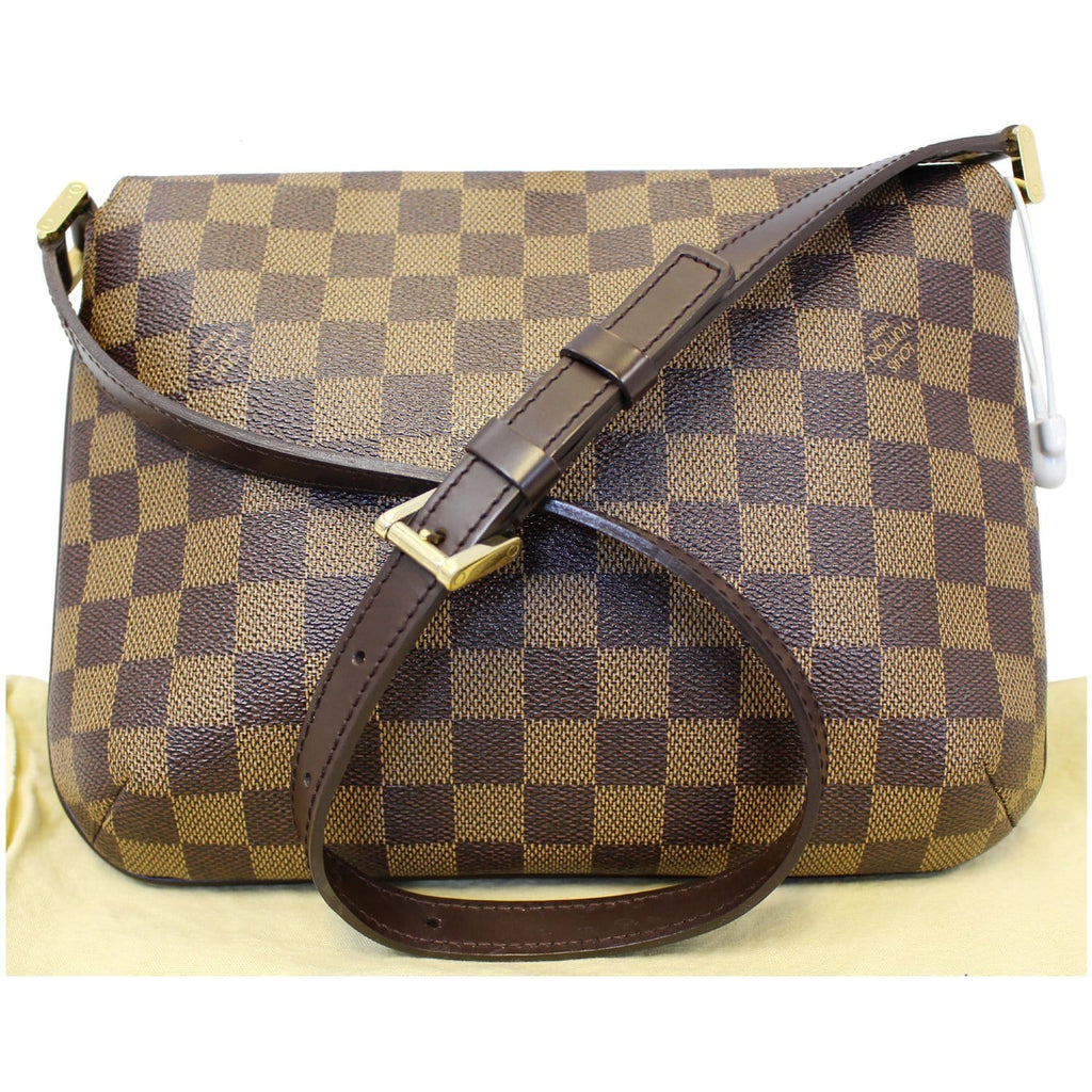 Louis Vuitton Damier Ebene Musette Tango Crossbody Bag ○ Labellov