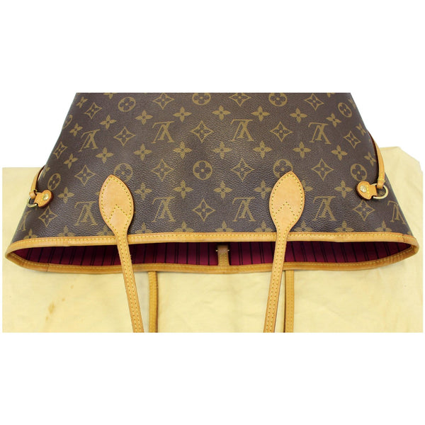 LOUIS VUITTON Neverfull MM Monogram Canvas Tote Shoulder Bag Brown