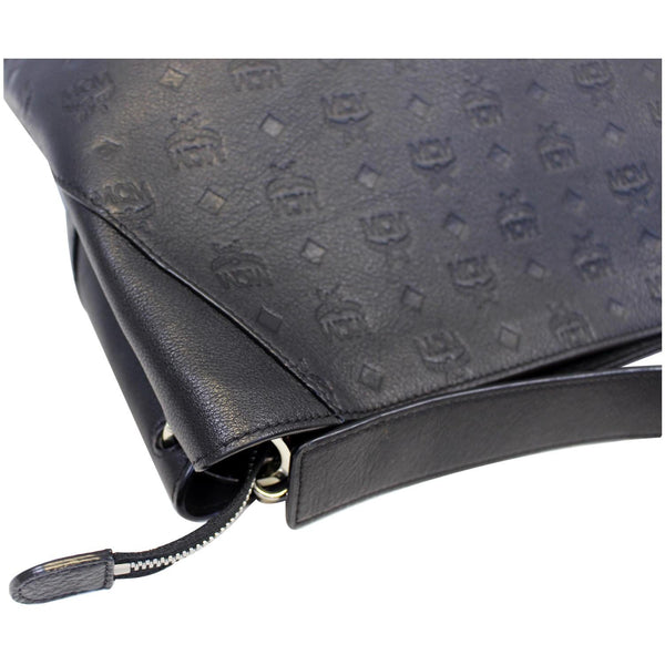 MCM Klara Monogram Leather Hobo Bag Black-US