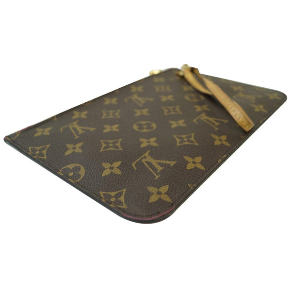 lv Wristlet Neverfull MM Monogram Canvas brown color