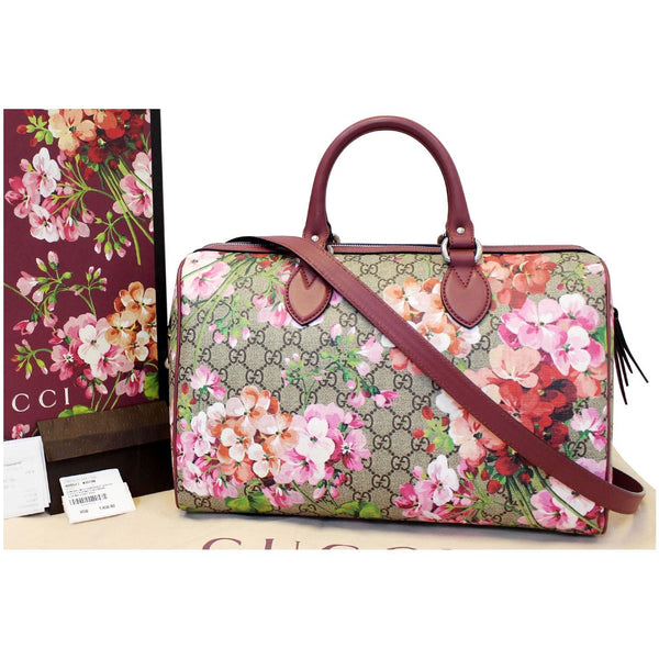 GUCCI Blooms Top Handle GG Canvas Medium Boston Bag-US