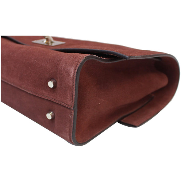 GIVENCHY Medium Shark Suede Leather Satchel Bag Red