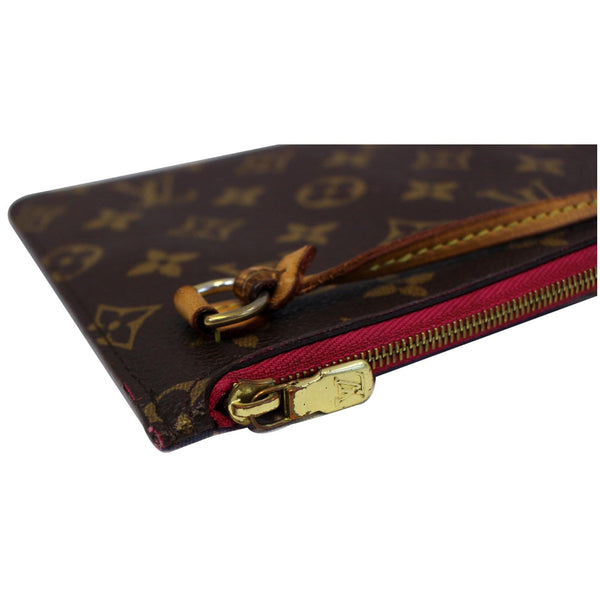 LOUIS VUITTON Pochette Wristlet Pouch Monogram Canvas Neverfull MM/GM Brown