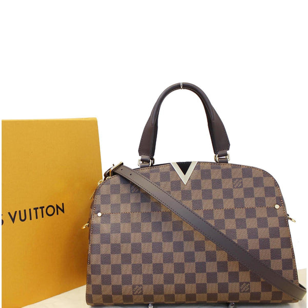 Lv Kensington Bowling Damier Shoulder Handbag black strap