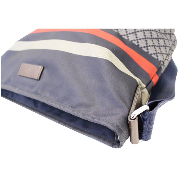 Gucci Crossbody Bag Diamante Nylon Messenger Navy - side view