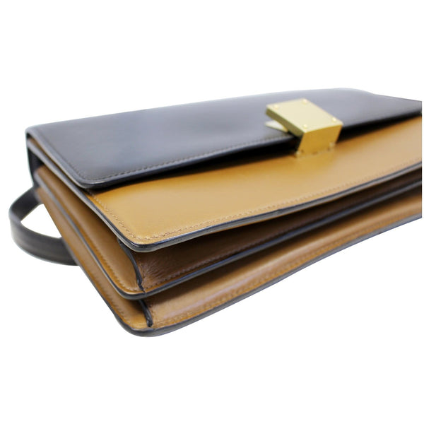 CELINE Bicolor Calfskin Leather Medium Case Shoulder Bag-US