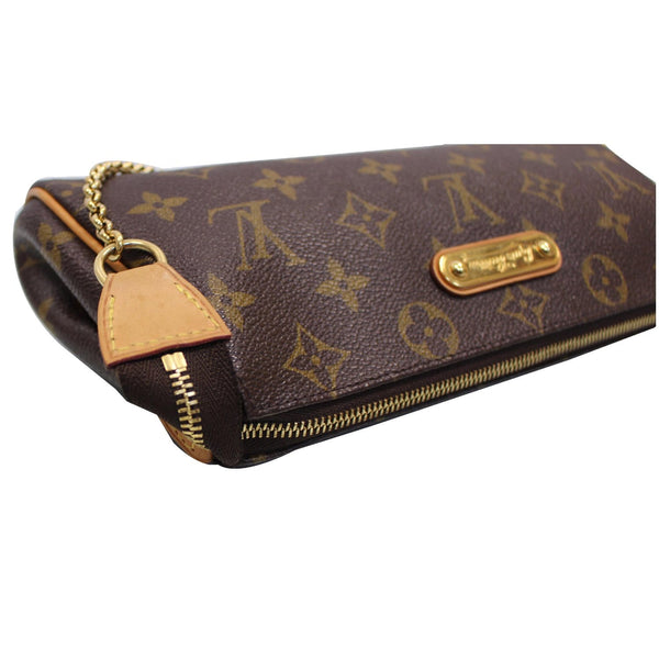 LOUIS VUITTON Pochette Eva Monogram Canvas Clutch Bag Brown