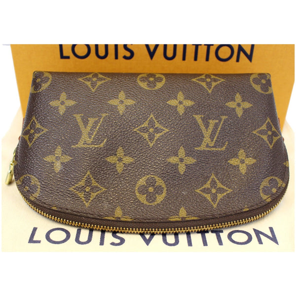 LOUIS VUITTON Monogram Canvas Cosmetic Pouch Brown