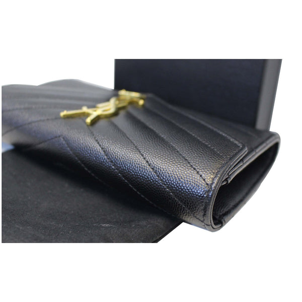 YVES SAINT LAURENT Large Grain De Poudre Wallet Black