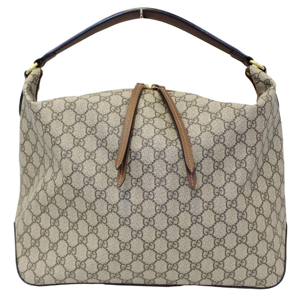 GUCCI GG Supreme Canvas Hobo Shoulder Bag Beige/Brown-US