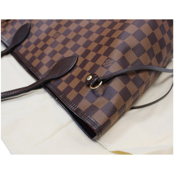 LOUIS VUITTON Neverfull MM Damier Ebene Tote Shoulder Bag Brown