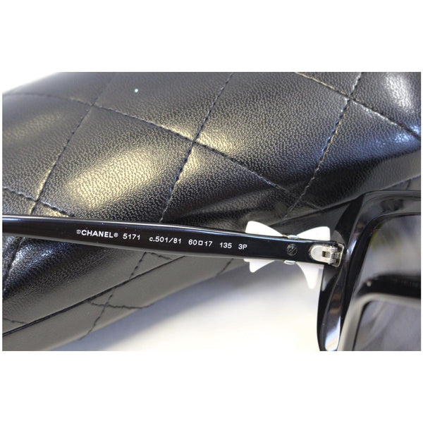 CHANEL Black Sunglasses with White Bow 5171-US